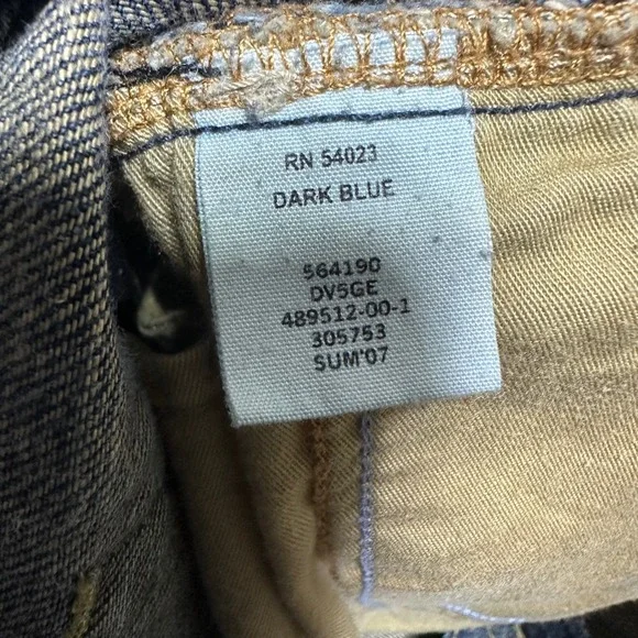 GAP Jeans Loose Straight Fit Mens Dark Blue Denim Pants Size 36x32 RN 54023 - Picture 4 of 11